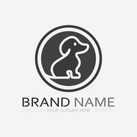 Hund Logo und Symbol Tier Vektor Illustration Design Grafik