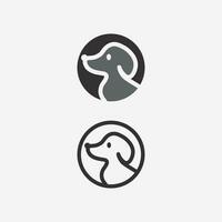 Hund Logo und Symbol Tier Vektor Illustration Design Grafik