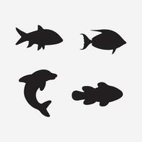 Fisch abstrakte Icon-Design-Logo-Vorlage, kreatives Vektorsymbol des Angelvereins oder Online-Shop. vektor