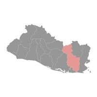 san Miguel Abteilung Karte, administrative Aufteilung von el salvador. vektor