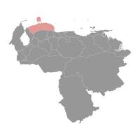 Falke Zustand Karte, administrative Aufteilung von Venezuela. vektor