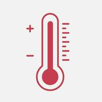 Thermometer mit Rahmen Linie Symbol. Vektor Illustration