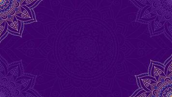 luxuriös Reich violett Lotus Linie Mandala einfach leer Vektor Hintergrund