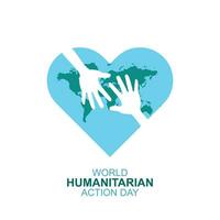 Welt humanitär Aktion Tag Hintergrund. vektor