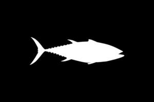 Thunfisch Fisch Silhouette, können verwenden zum Logo Typ, Kunst Illustration, Piktogramm, Webseite oder Grafik Design Element. Vektor Illustration