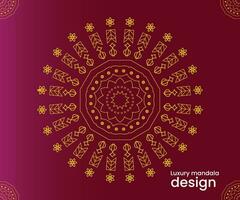 Luxus-Mandala-Hintergrund mit goldenem Arabeskenmuster arabisch-islamischer Oststil. Dekoratives Mandala im Ramadan-Stil. Mandala für Print, Poster, Cover, Broschüre, Flyer, Banner vektor