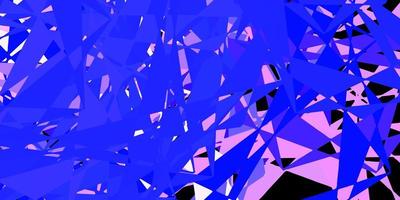 hellrosa, blauer Vektorhintergrund mit Dreiecken. vektor