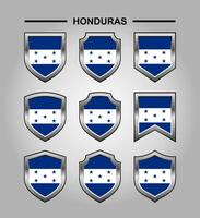 honduras nationell emblem flagga med lyx skydda vektor