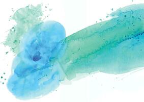 Hand zeichnen blaues Pinselstrich-Aquarell-Design vektor