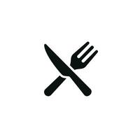 restaurang ikon isolerat på vit bakgrund. gaffel och kniv ikon vektor