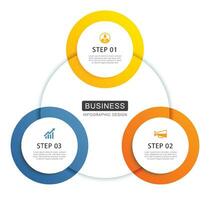 infographics cirkel tidslinje med 3 siffra data mall. vektor illustration abstrakt bakgrund.