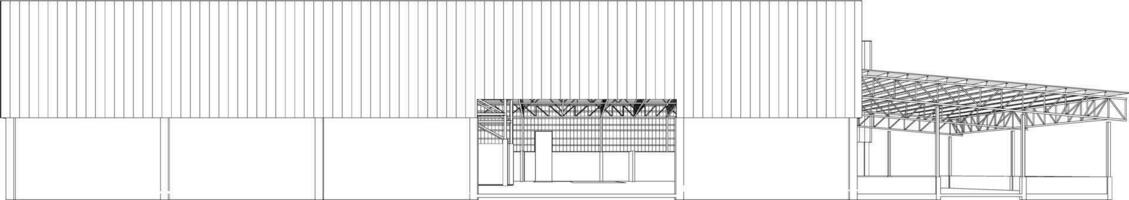 3d Illustration von industriell Gebäude vektor