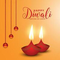 Lycklig diwali illustration bakgrund design. vektor