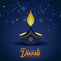 Lycklig diwali illustration bakgrund design. vektor