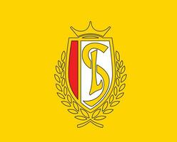 Standard de Lüttich Logo Verein Symbol Belgien Liga Fußball abstrakt Design Vektor Illustration mit Gelb Hintergrund
