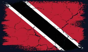 kostenlos Vektor eben Design Grunge Trinidad und Tobago Flagge Hintergrund