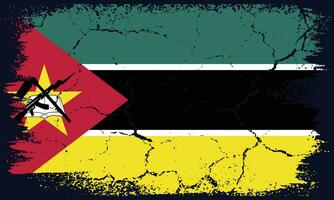kostenlos Vektor eben Design Grunge Mozambique Flagge Hintergrund