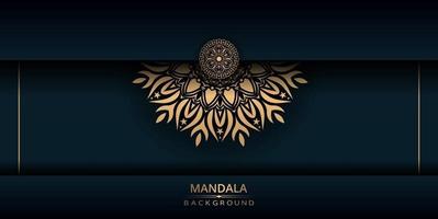 Luxus-Mandala-Vektor-Hintergrund mit goldener Farbe vektor