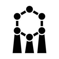 Atomium Vektor Glyphe Symbol zum persönlich und kommerziell verwenden.