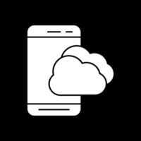 mobil moln vektor ikon design