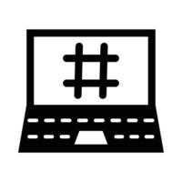 Hashtag Vektor Glyphe Symbol zum persönlich und kommerziell verwenden.