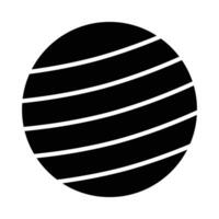 Yoga Ball Vektor Glyphe Symbol zum persönlich und kommerziell verwenden.