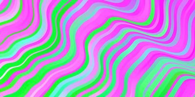 ljusrosa, grön vektorbakgrund med linjer. vektor