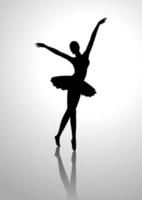 silhuettillustration av en ballerina vektor