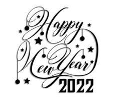 Frohes neues Jahr 2022 Schriftzug. Urlaub-Vektor-Illustration. vektor