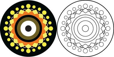 cirkel mönster design illustration vektor konst