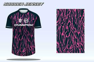 Fußball Jersey Attrappe, Lehrmodell, Simulation zum Fußball Verein. Vektor Sublimation Sport bekleidung Design. Uniform Vorderseite Aussicht Vorlagen Fußball Jersey.