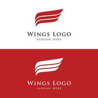 einzigartig und kreativ Flügel Element Logo Vorlage Design. Logo zum Geschäft, Freiheit und Symbole. vektor