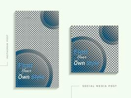 social media posta mall design, hitta din egen stil. fyrkant baner lämplig för social media posta. vektor