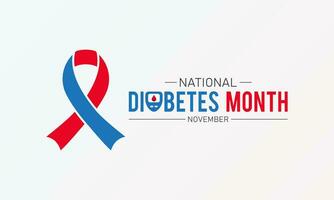 Diabetes Bewusstsein Monat ist beobachtete jeder Jahr im November. November ist Diabetes Bewusstsein Monat. Vektor Vorlage zum Banner, Gruß Karte, Poster mit Hintergrund. Vektor Illustration.