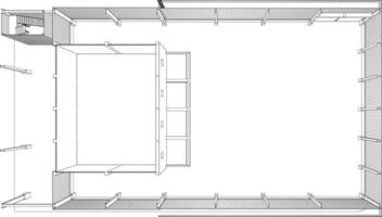 3d Illustration von industriell Gebäude vektor