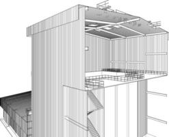 3d Illustration von industriell Gebäude vektor