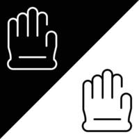Handschuh Vektor Symbol, Gliederung Stil Symbol, von Abenteuer Symbole Sammlung, isoliert auf schwarz und Weiß Hintergrund.