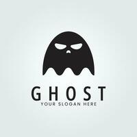 Halloween Logo Symbol Design Inspiration mit Geist Vektor Illustration