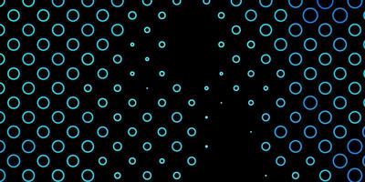 mörkblå vektormönster med cirklar. vektor