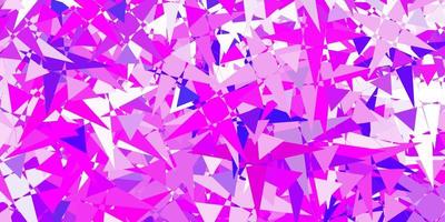 hellviolettes, rosa Vektorlayout mit Dreiecksformen. vektor