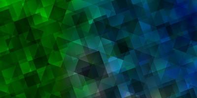 hellblauer, grüner Vektorhintergrund mit Dreiecken. vektor