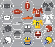 Ikonen von American-Football-Getrieben vektor