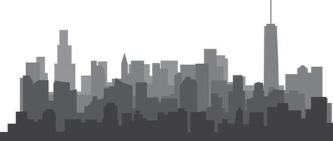 Freihandskizze der Skyline von New York City vektor