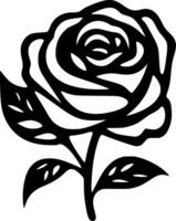 Rose - - minimalistisch und eben Logo - - Vektor Illustration