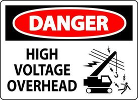 Achtung Zeichen hoch Stromspannung Overhead vektor