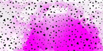 ljus lila, rosa vektor triangel mosaik bakgrund.