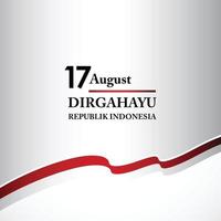 17 augusti. indonesien glad självständighetsdag anda av frihetsvektor vektor