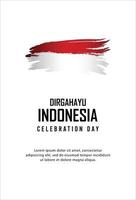 17 augusti. indonesien glad självständighetsdag anda av frihetsvektor vektor