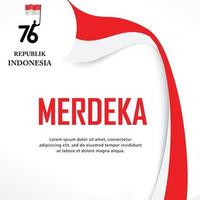 17. August. Indonesien glücklicher Unabhängigkeitstag Geist der Freiheit vektor