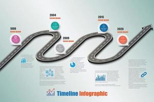 Business Roadmap Timeline Infografik Vorlage Vektor-Illustration vektor